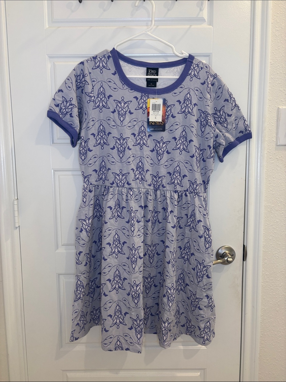 NWT Her Universe LOTR Arwen XL Blue Ringer Fit Flare Dress Lord of the Rings
